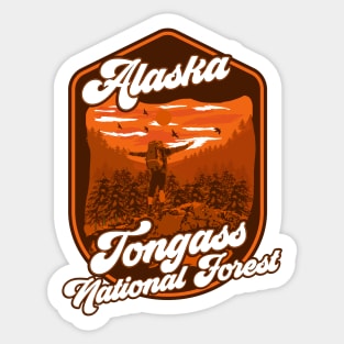 Hiking Alaska Tongass National Forest Sticker